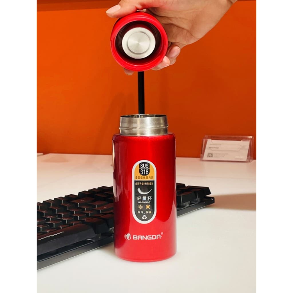 Bangda moda copo térmico feminino 316 aço Ultra-leve portátil bolso copo estudante escritório Mini 300ML cor