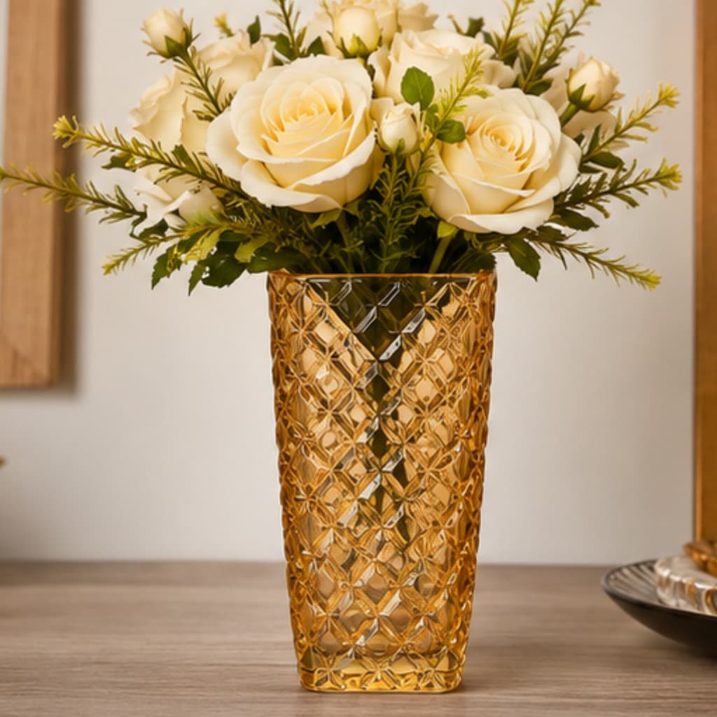 Mini Vaso Decorativo Solitario Grosso Topázio Ambar