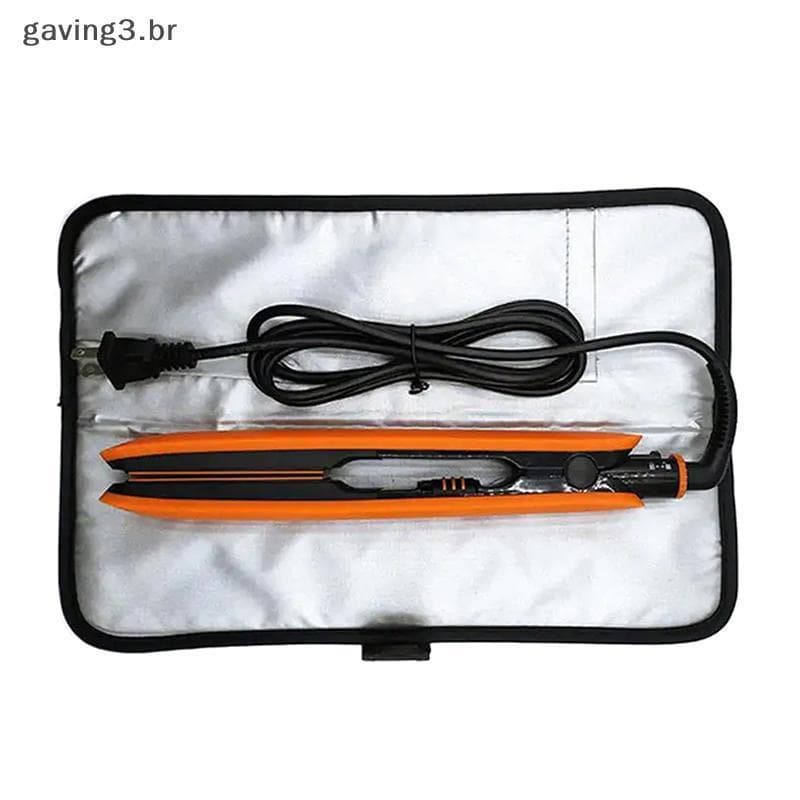 Bolsa de Armazenamento para Alisador de Cabelo, Bolsa Resistente ao Calor, Ferramentas de Estilização Femininas, Bolsa d