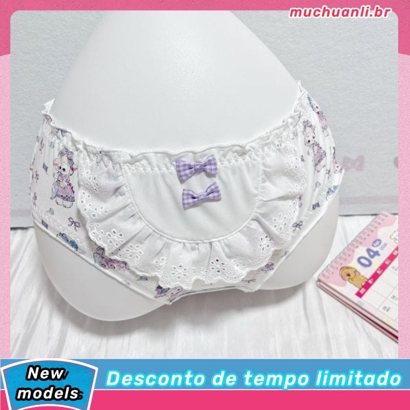 Ilustração Original japonês leite seda menina arco doce bonito babador Hip envoltório senhoras Briefs princesa