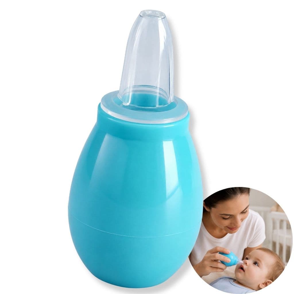 Aspirador Nasal Manual Para Bebê Com Bico Anatômico Limpador de Nariz Sugador Catarro Higienizador Nasal
