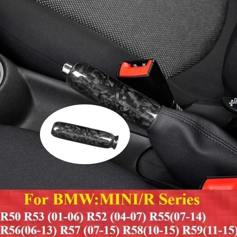 Para BMW MINI Série R Capa De Freio De Mão Forjado Fibra Carbono Interior Guarnição Substituição Modificado Alça Do Esta