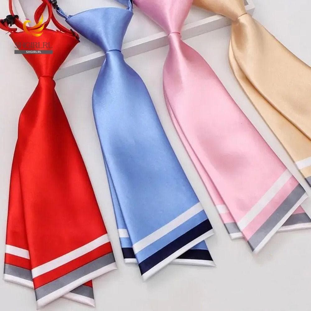 Gravata Com Nó De Laço SHGIRLRL , Japonesa De Cor Sólida , Camisa Uniforme Vintage , Roupa De Pescoço Feminina