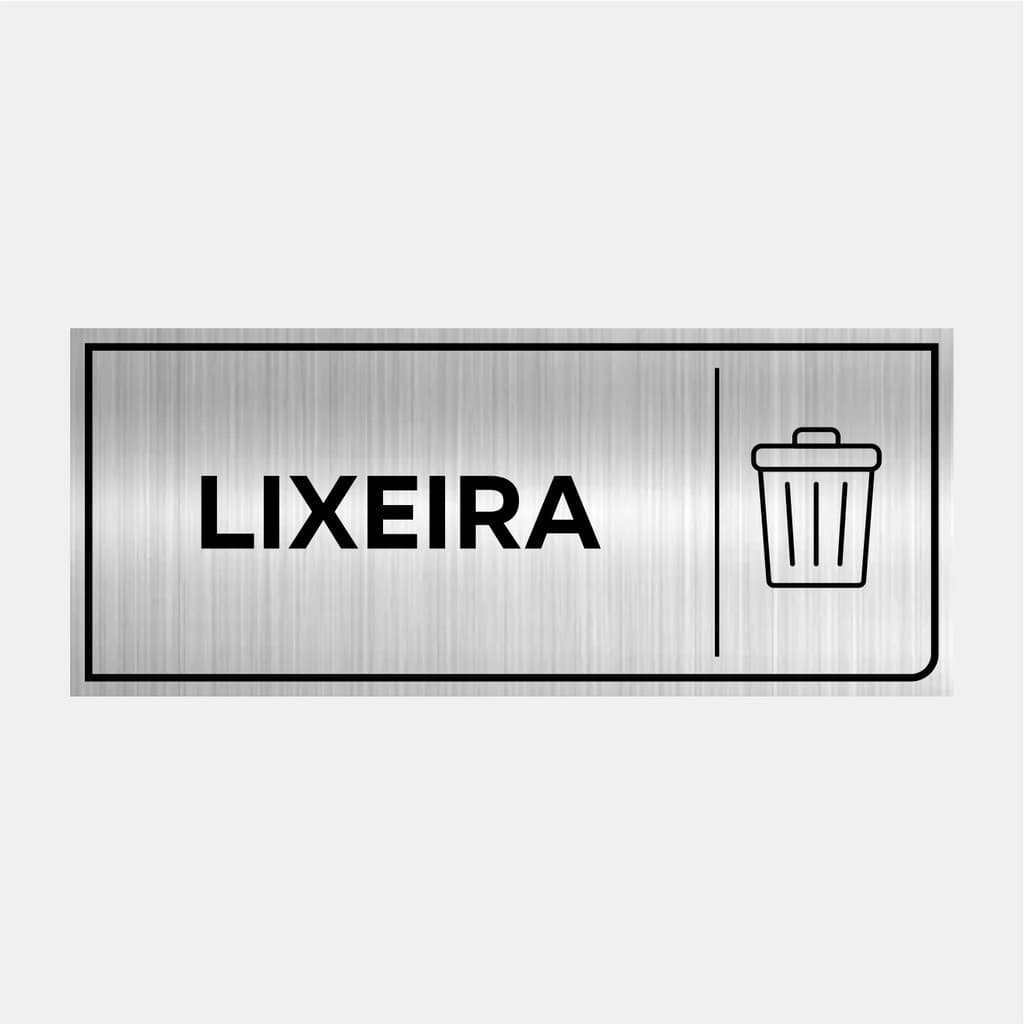 Placa Identificação Sinalização Lixeira 24x10cm