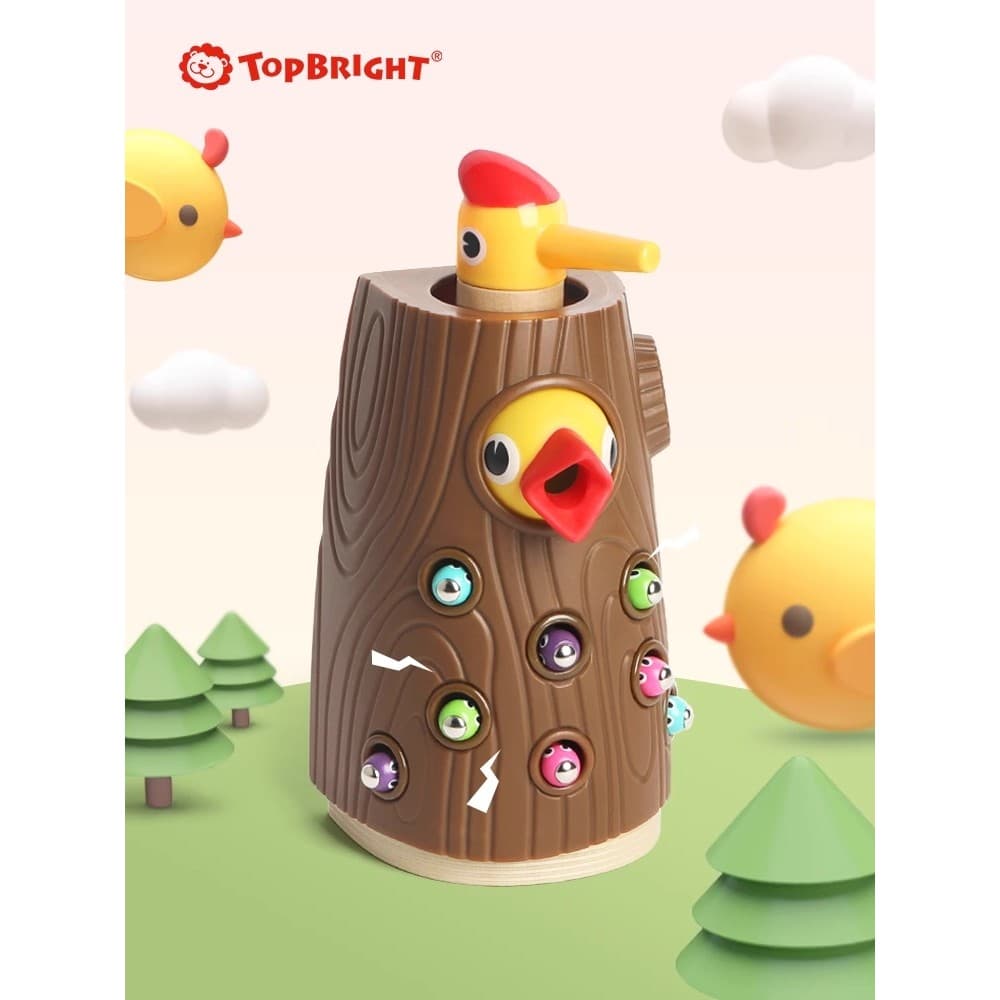 Tebaoer pica-pau captura brinquedos de insetos meninos meninas bebês crianças pequenas pesca magnética intelectual coord