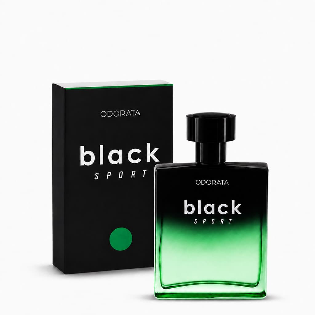 Perfume Black Sport Masculino Oriental  Amadeirado Combinação Perfeita De Frescor  Elegância E Sedução Odorata