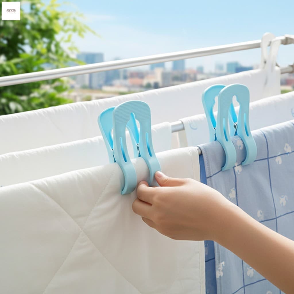 Prendedores De Roupa De Plástico À Prova De Vento-Design Antiderrapante Para Colchas , Roupas Uso Doméstico E Externo