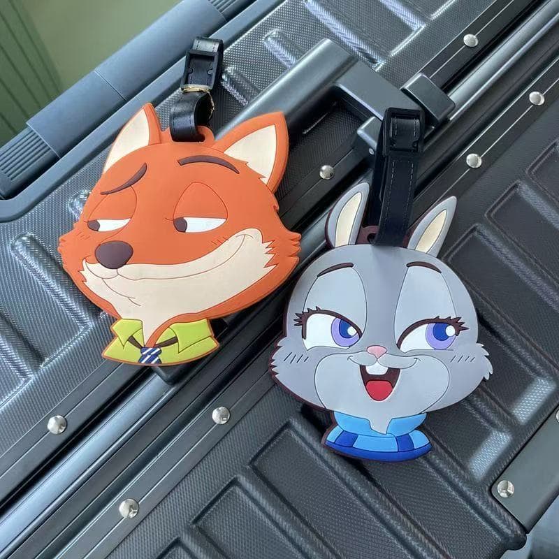 Etiqueta de bagagem de cidade de Animal louco Judy Nick pingente de mala Anti-perda cartão de embarque