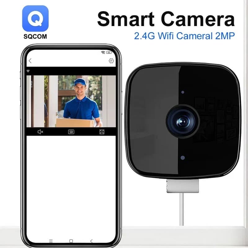 Mini Câmera Cubo Wifi IP De Segurança Interna Com Áudio Bidirecional Detecção Humana Visão Noturna Câmeras De Vigilância