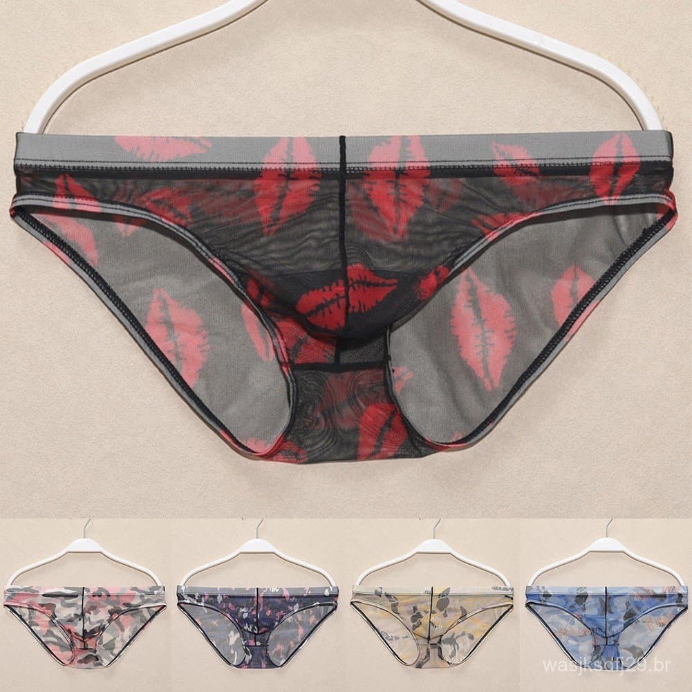 Calcinha Masculina De Malha De Cintura Baixa , Com Protuberância , Cueca