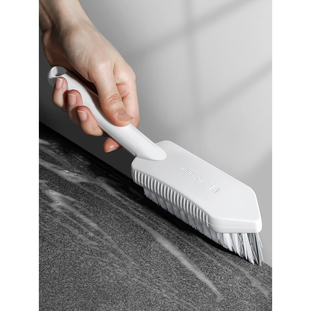 Escova triangular para fenda de piso, com alça, escova para chão de vaso sanitário, sem canto morto, banheiro, cerdas du