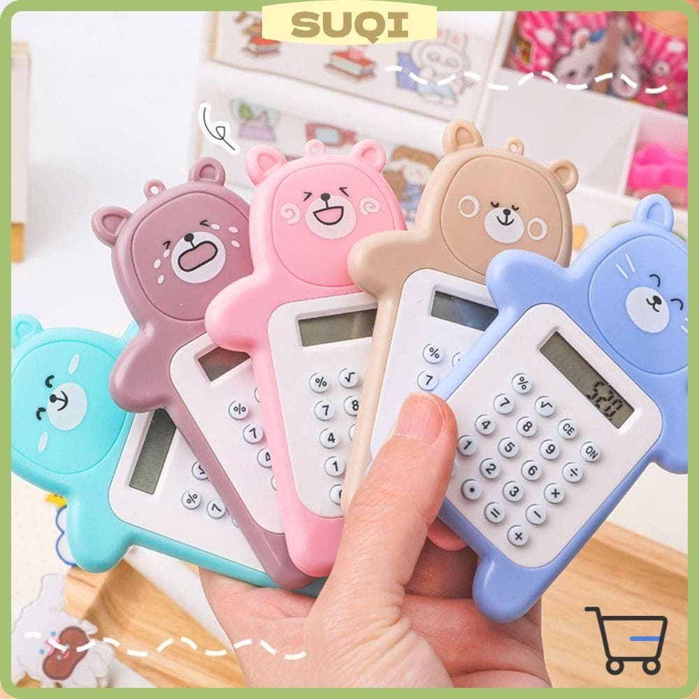 Calculadoras Científicas SUQI , Mini Calculadora Em Formato De Urso , Com Display De 8 Dígitos