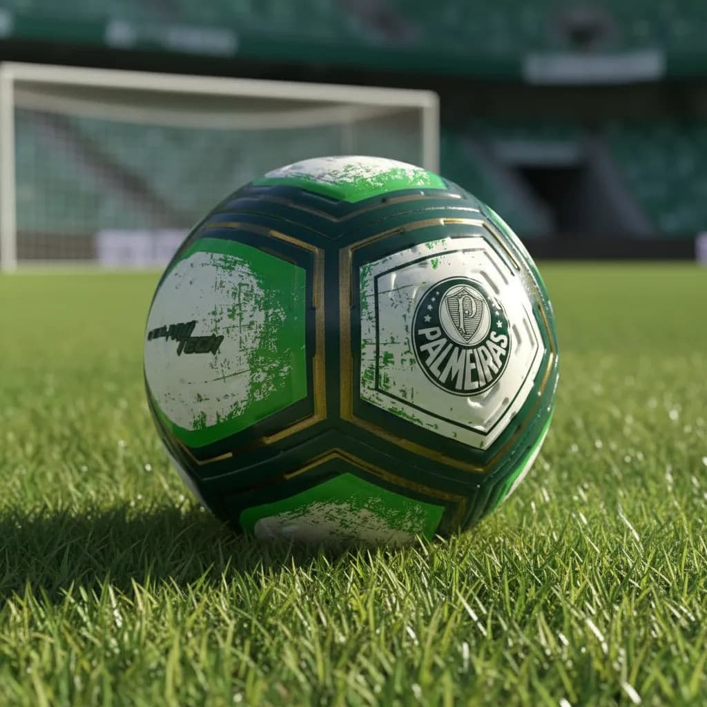 Bola De Futebol Palmeiras Pvc/pu N.5 Oficial Licenciada