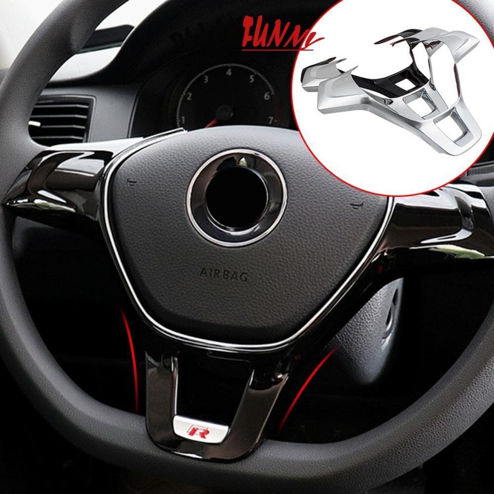BLACKFUNNY Interior Do Carro Volante Capa Guarnição Adesivo Acessórios Para Volkswagen VW Golf 7 GTI MK7 POLO 2014 2015