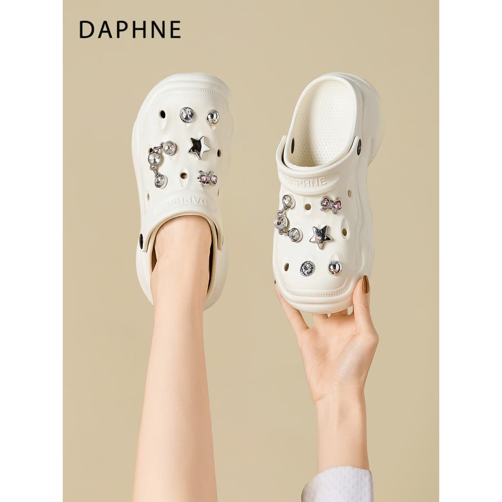Daphne exterior usar sapatos de sola grossa buraco feminino 2026 novo estilo verão deslizamento-em Baotou chinelos sandá