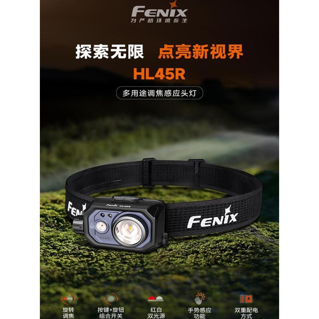 FENIX Phoenix HL45R foco de longo alcance luz forte destaque farol de pesca indução bateria de longa duração carregament