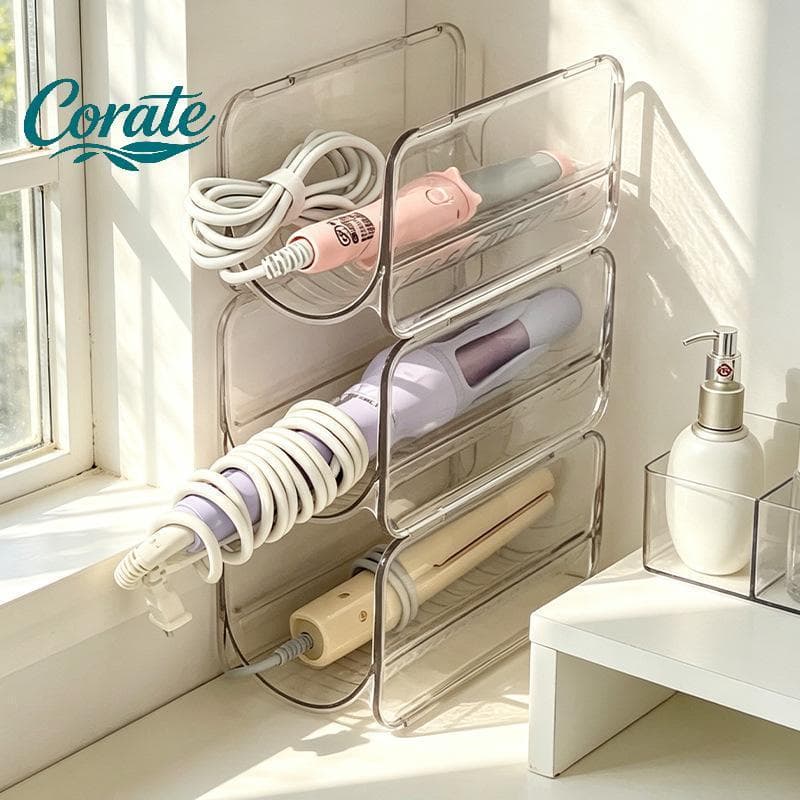 [Corate] Design Moderno E Claro , Armazenamento De Ferramentas De Estilo De Cabelo , Suporte De Alisador De Ferro De Ond