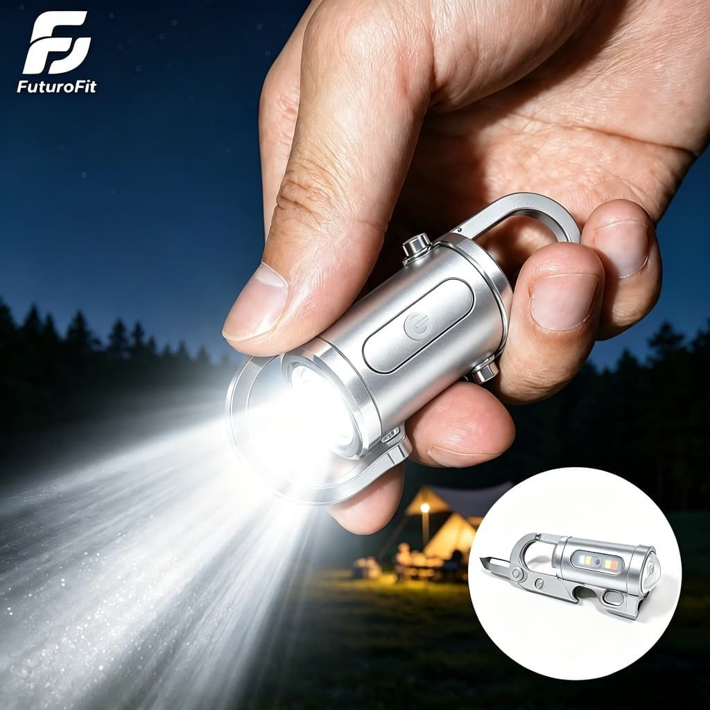 Lanterna mini portátil externa super brilhante com carregamento de celular