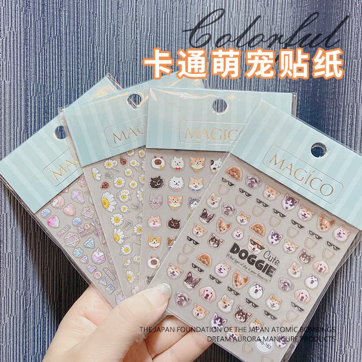 Recomendado!Aha mickey adesivo de desenho animado pato Donald mickey Mouse fofo animal de estimação manicure adesivo dec