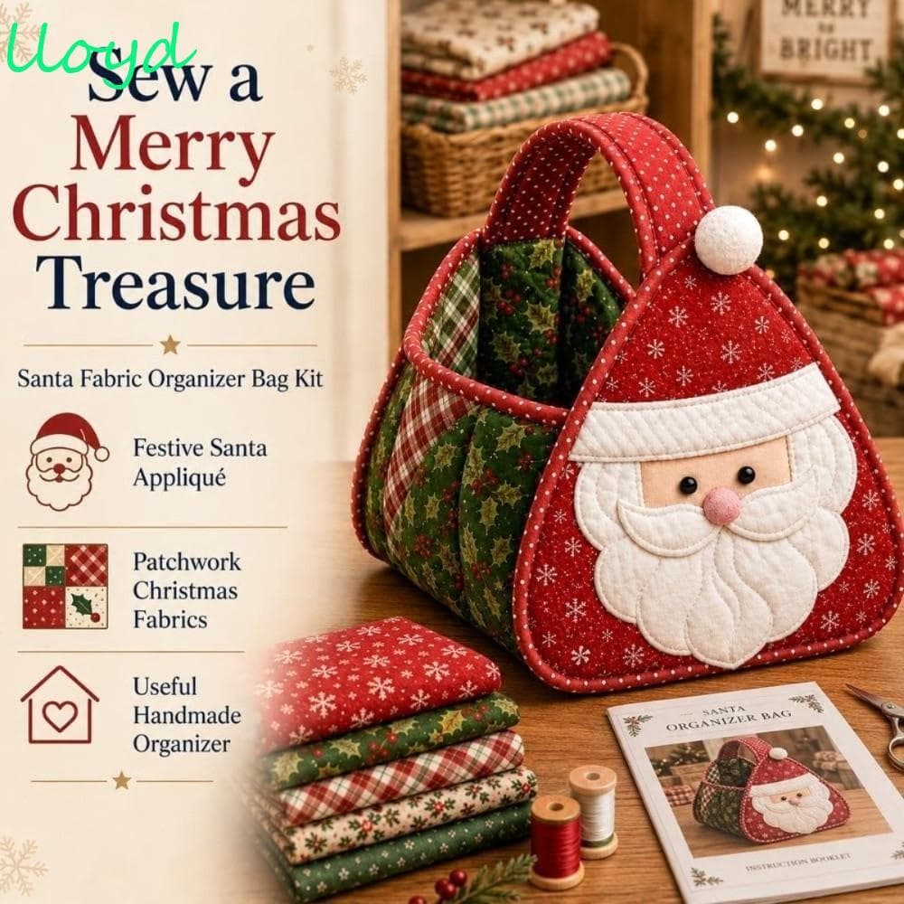 Kit De Cesta De Armazenamento Acolchoada LLOYD DIY , Padrão De Desenho Animado Estilo Vintage Transporte De Natal