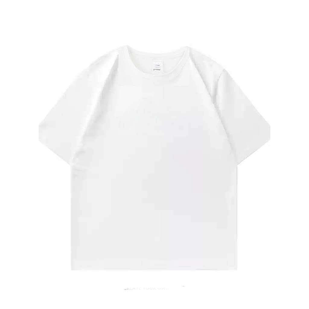 Eisentu 210g Algodão Puro Confortável Respirável Gola Redonda Manga Curta Cor Sólida Camiseta Casual Meia Manga