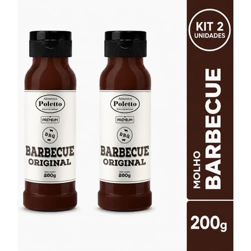 Kit 2 Molhos Barbecue Bbq Molho Original  Poletto - 280g