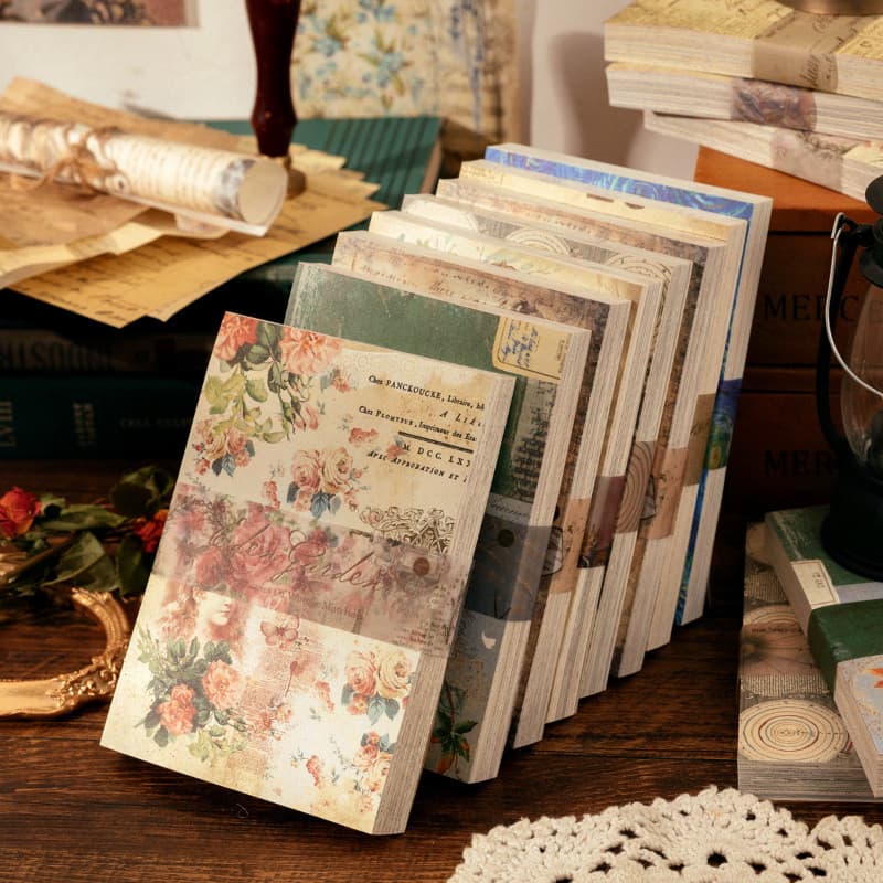 Livro de Papel Vintage Momo, Série "Amanhecer e Crepúsculo do Mundo Humano", Material Decorativo para Colagem e Diário D