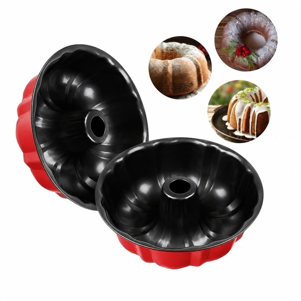 Forma Furo Central No Meio Redonda Teflon Antiaderente Nao Gruda Para Bolo Torta Pudim 24cm/26cm