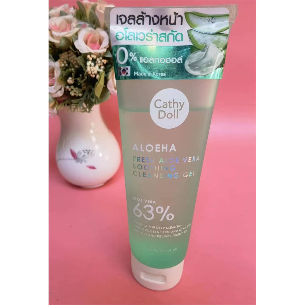 Tailândia embalagem Original importado fresco Aloe Vera essência Gel de limpeza limpeza profunda para suavizar Acne pele
