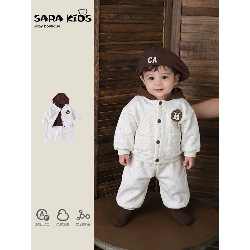 Meninos outono ternos 2026 novo estilo pequeno mês idade roupas de bebê roupas de outono moda estilo coreano moletom jaq