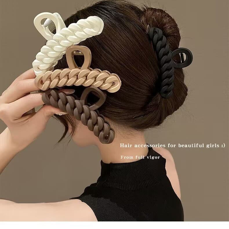 High-End leite café cor Grab clip Volume de cabelo grande grampo de cabelo feminino 2026 novo estilo cabeça traseira tub