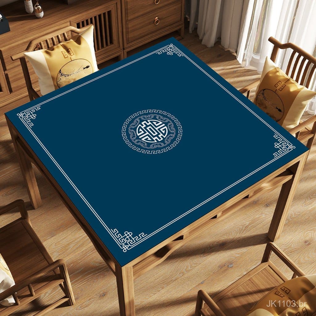 Toalha de mesa simples para mesas de mahjong, de secagem rápida, fácil de manter, antiderrapante, tapete antirruído, par