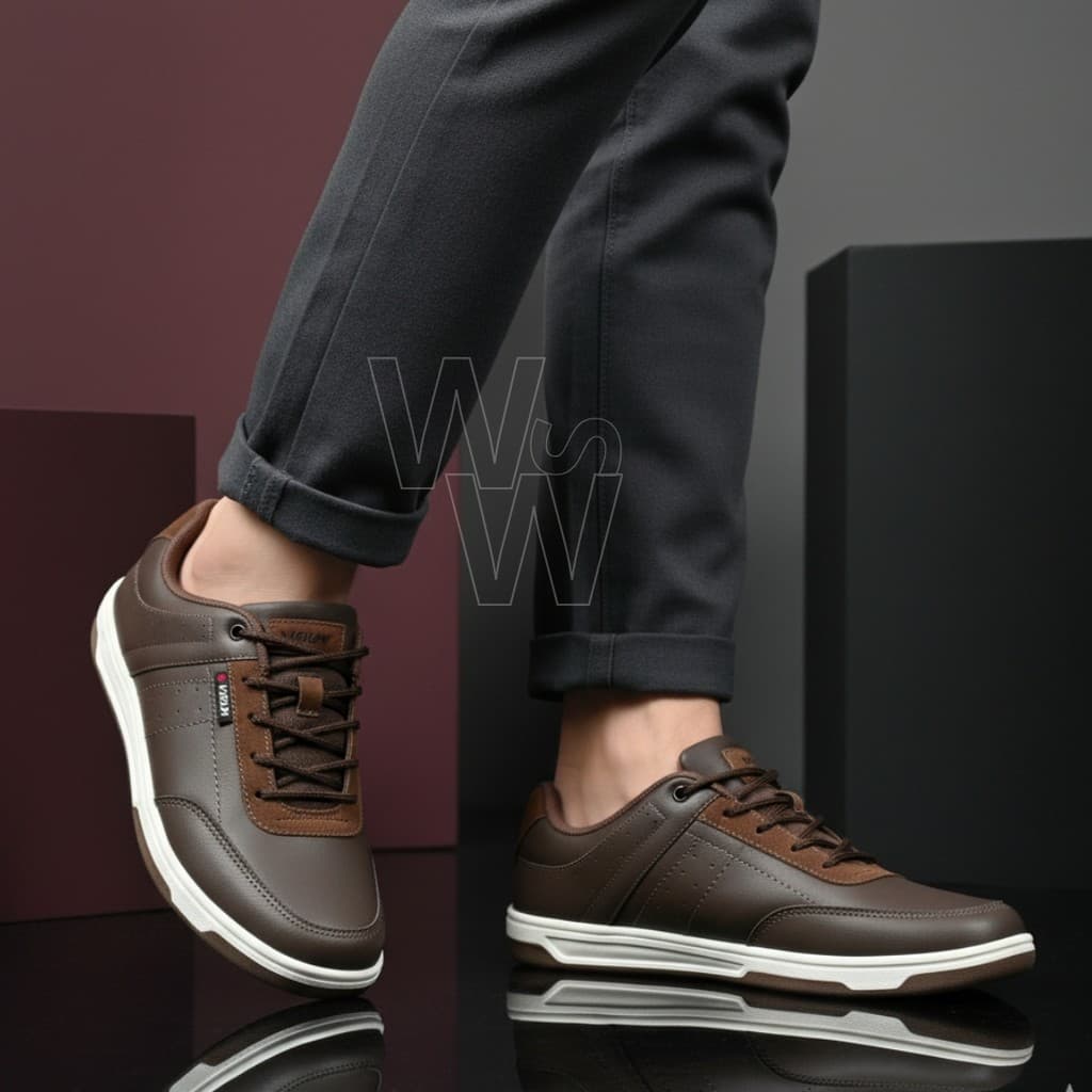 Sapatenis Casual Masculino Confortável Estilo Esportivo em Couro Sintético com Solado Antiderrapante