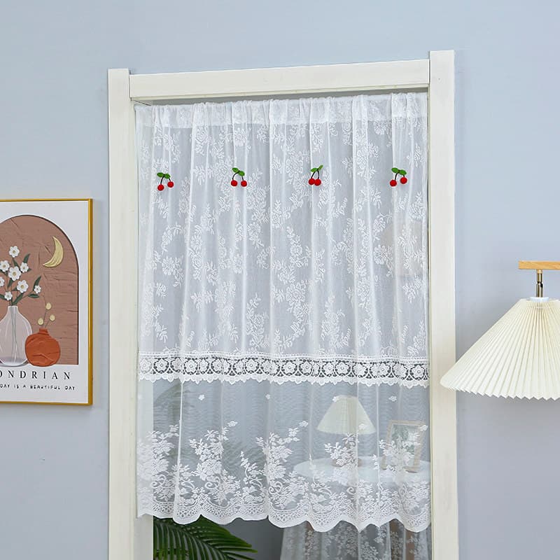 Cortina de bloqueio cortina novo estilo High-End renda partição pendurado cortina quarto cozinha sala casa perfuração-li