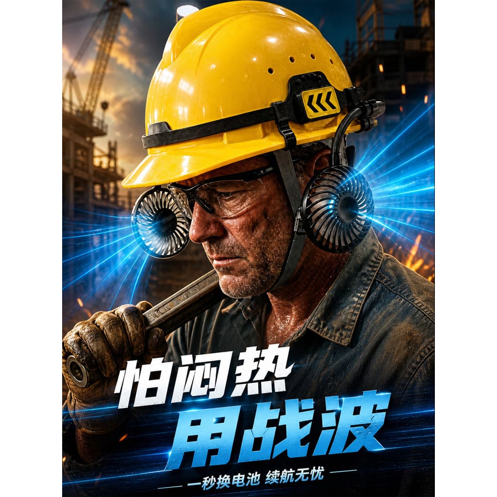 Zhanbo Universal ventilador capacete protetor solar chapéu verão canteiro de obras ventilador acessórios chapéu resfriam