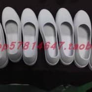 Botas listradas de tubo alto de tubo longo antiestático azul branco SPU sapatos de tubo contínuo de uma peça (não tubo s