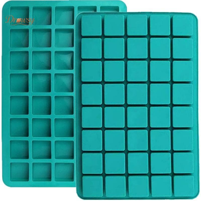 Drowsy Molde De Silicone Quadrado Com 40 Cavidades , Gelatina , Doces , Chocolate , Trufas , Bandeja De Cubos De Gelo ,