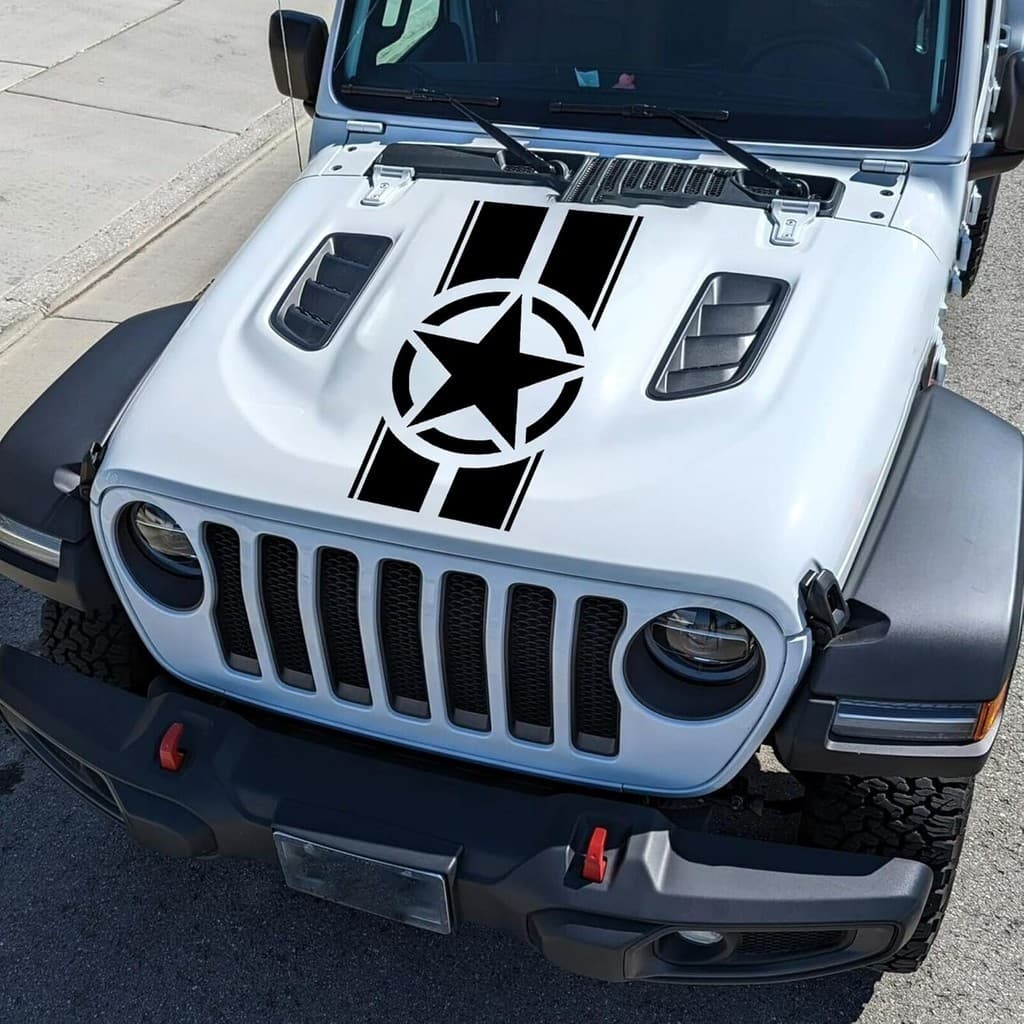 Adesivo De Capô Estrela Do Exército Dos Eua , Decalque De Vinil Militar Para Captador De Caminhão Vans SUV Off Road , Li