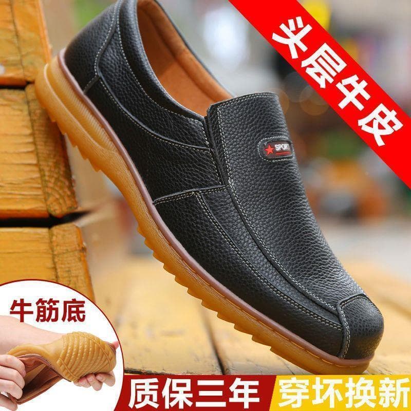 [Primeira camada de couro] Sapatos de couro masculinos 2025 outono negócios casuais sapatos de couro genuíno sola de ten