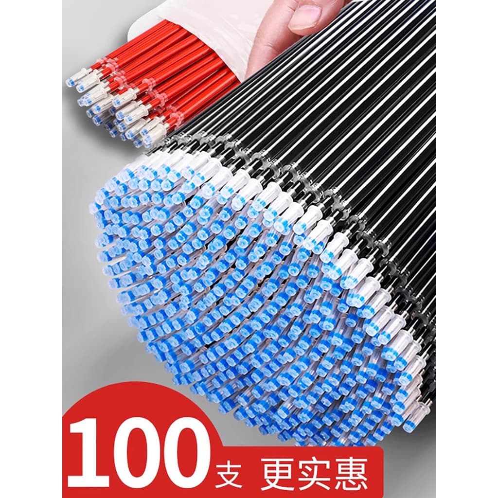 100 caneta recargas gel caneta preto gel recarga ponta da agulha de secagem rápida caneta de água recarga caneta esferog
