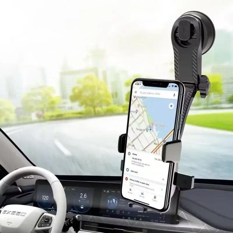 Suporte de celular para carro – [Ultra 31,8 kg de sucção] Suporte de telefone para carro de liberação rápida ajustável