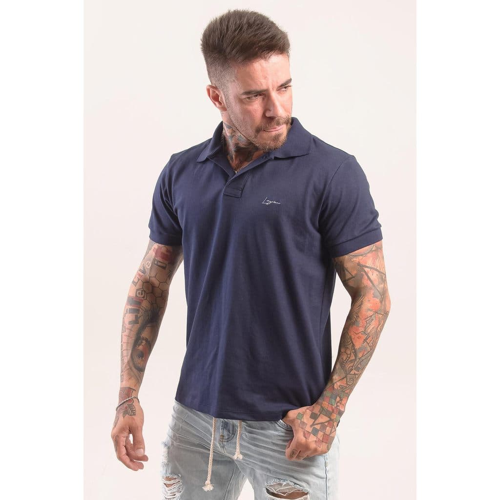 Camisa Polo Longuinni Azul Escuro