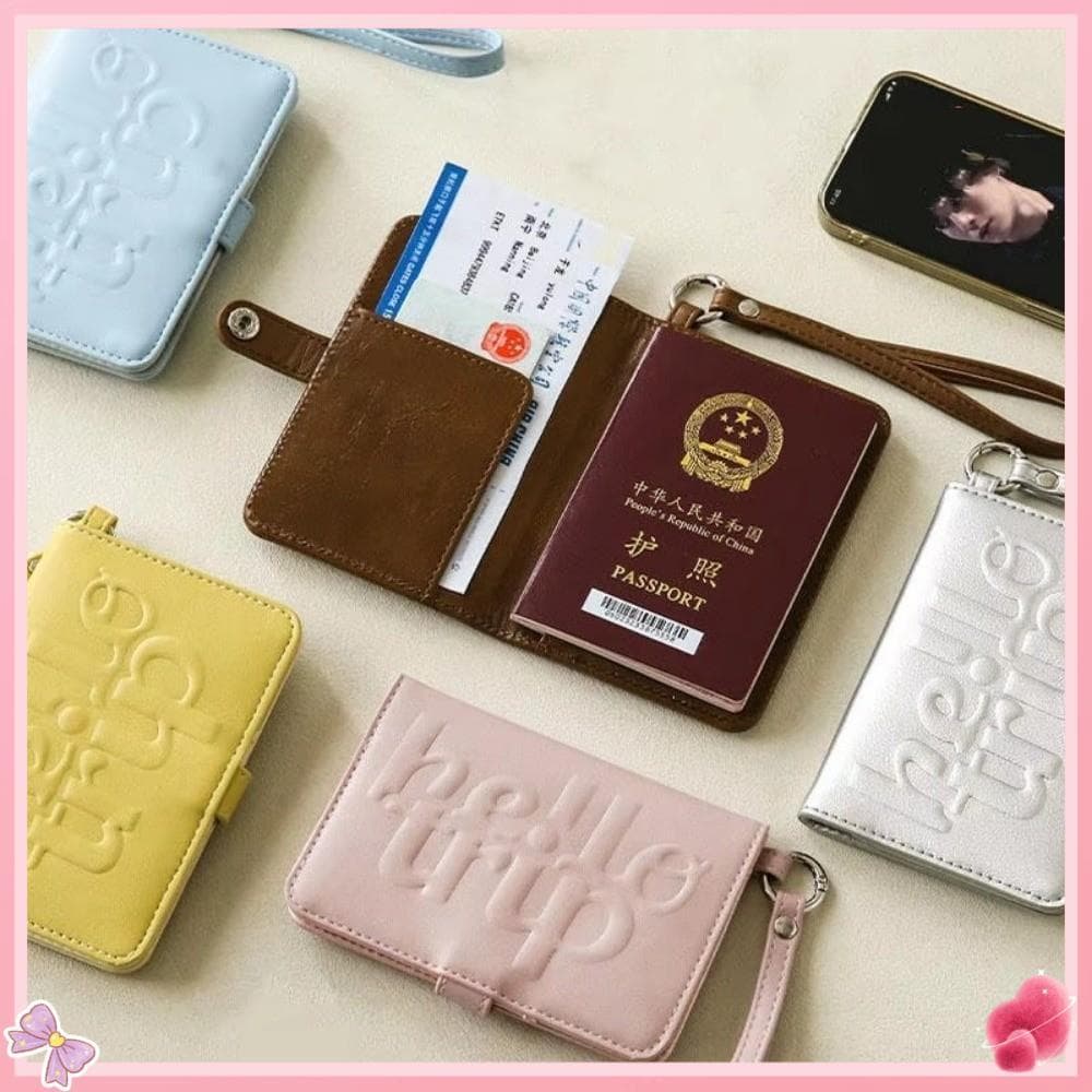 Porta-Passaporte , Com Carteira De Viagem Antirroubo Corda Suspensa , Clipe Para De Couro PU