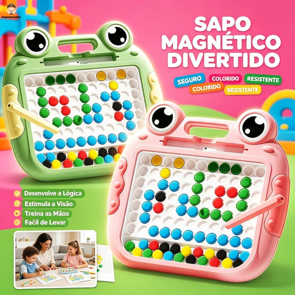 Lousa Mágica Caneta Magnética prancheta Infantil Educativo Autismo Cartelas Desenho