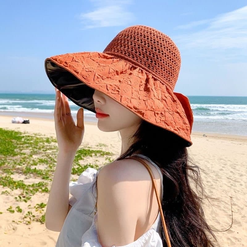 2026 versão coreana novo estilo chapéu feminino verão chapéu de sol High-End feminino balde chapéu protetor solar senhor