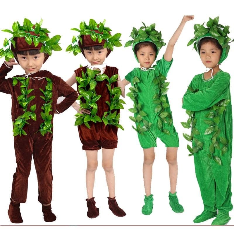 Ecologicamente correto crianças grande árvore Animal traje pequena grama pequena árvore Cosplay traje planta criança dan