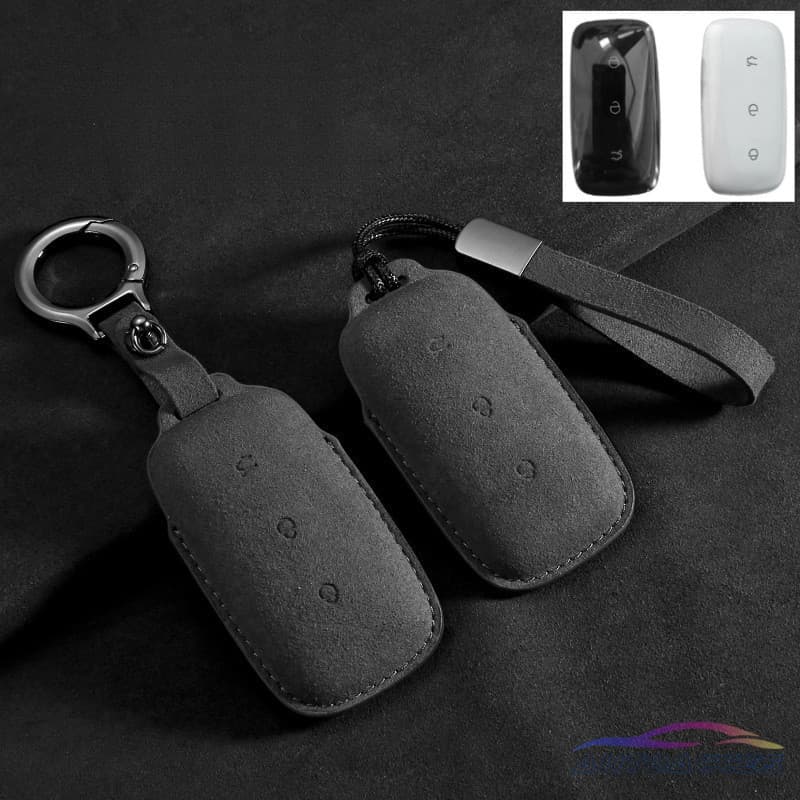 Capa de Couro para Chave de Carro, Geely EX5 Pro EX5 Max SUV EV, Porta-Chaves Remoto 39741 5576 QFGJ