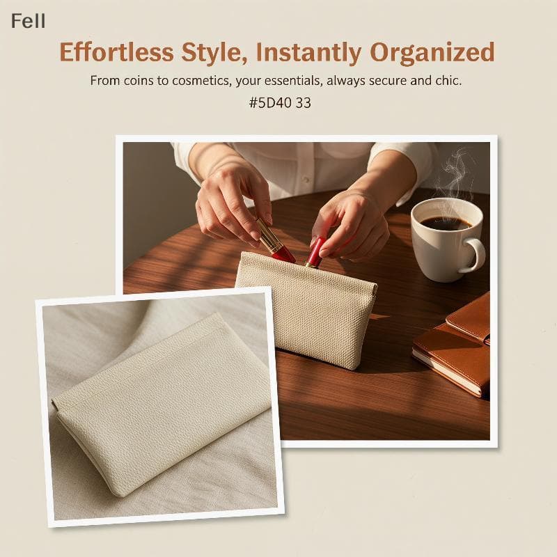 [Fel] Mini Carteira De Couro PU E Porta-Cartões Design Com Fechamento Automático Para Mulheres Armazenamento Prático De