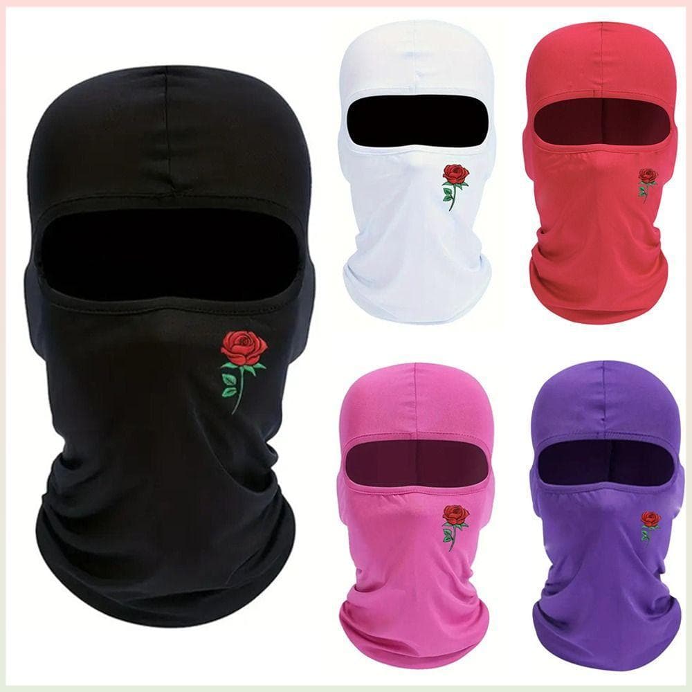 Ski , Chapéu Balaclava Estampado Rosa À Prova De Vento , Proteção Solar UV Feminino Masculino Capuz
