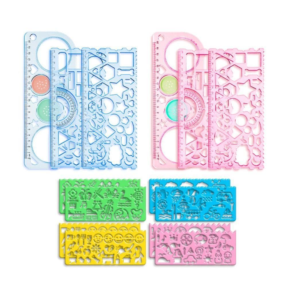 SUER1YE 7 Unidades/Conjunto Régua Multiflor , De Medição Multifuncional Desenho De Plástico
